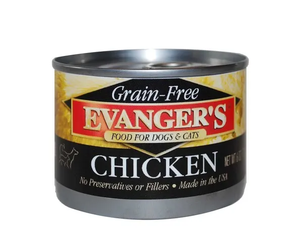 24/6oz Evanger's Grain-Free Chicken For Dogs & Cats - Health/First Aid